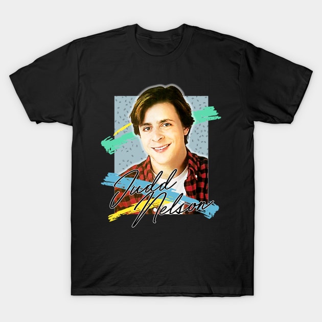 Judd Nelson - 80s Retro Style Fan Art Design T-Shirt by DankFutura